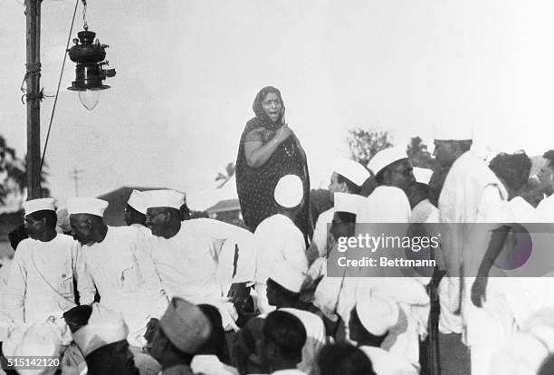 India: India's Joan Of Arc Released After Arrest. Mme. Sarojini Naidu, successor to Mahatma Gandhi and Abbas Naidu in India's Freedom movement, who...
