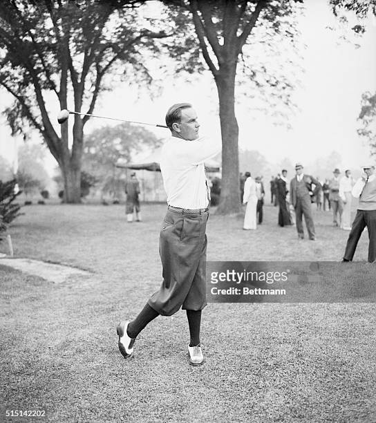 At Metropolitan Open. Billy Burke, 1931 Open Golf Champion, shown at the Winged Foot Golf Club at Mamaroneck, N.Y., during the first round of the...