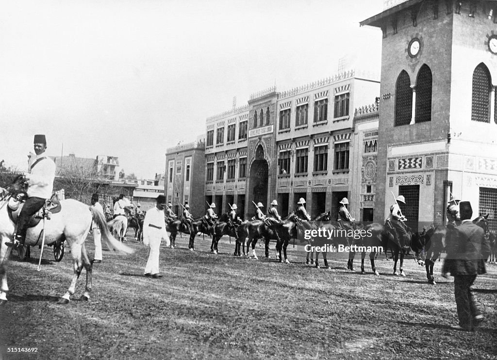 Mounted Troops at Attention