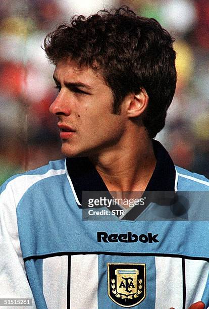 Recent portrait of Argentinian national soccer team midfielder Pablo Aimar. Argentina is qualified for the 2002 FIFA Wolrd Cup taking place in Korea...