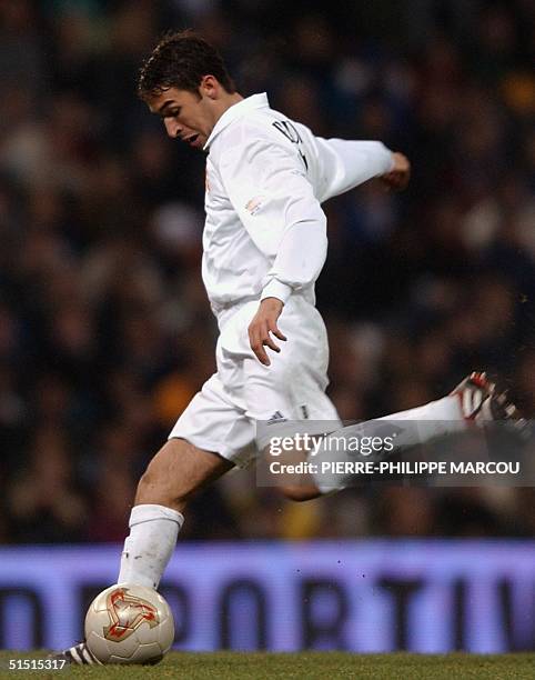 Spanish Raul Spanish player Raul from Real Madrid, kicks the ball during the... News ...