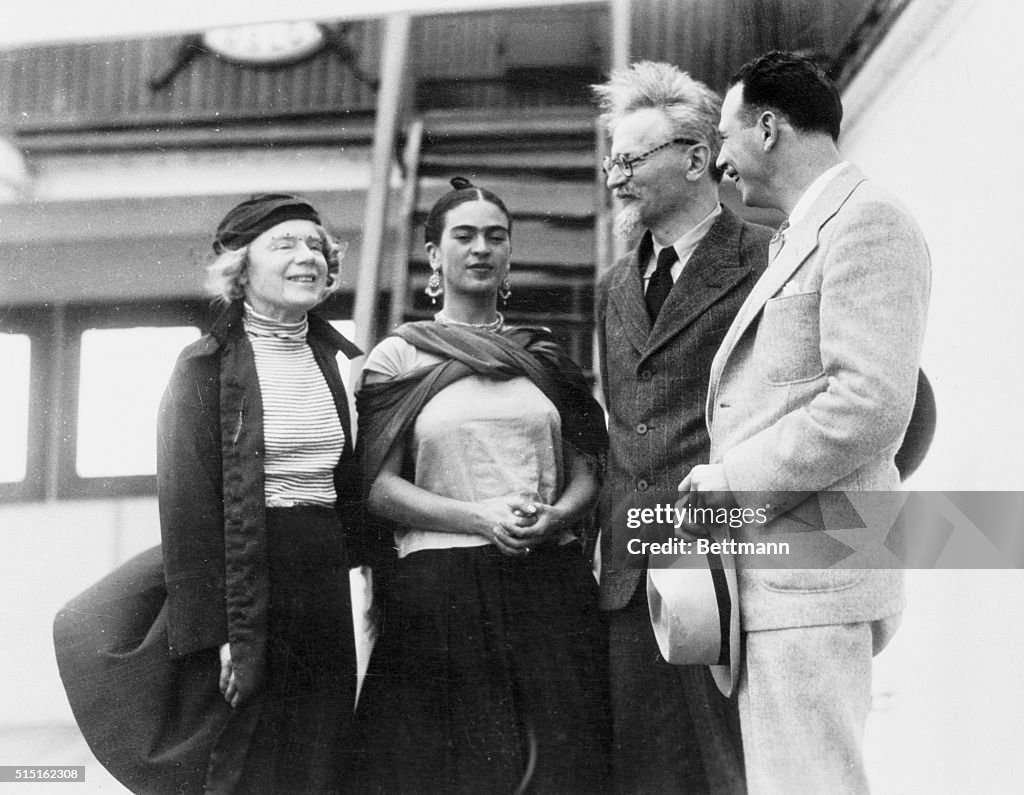 Leon Trotsky with Frida Kahlo