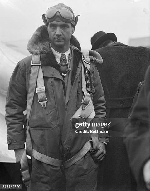 Howard Hughes, above was awarded the Harmon Trophy as the outstanding flier of 1936, by the international League of Aviators in their meeting in...