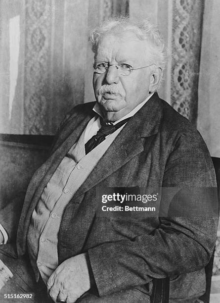 The President of the Bell and American Telephone Company. A specially posed photograph. Theodore N. Vail, President of the Bell and American...