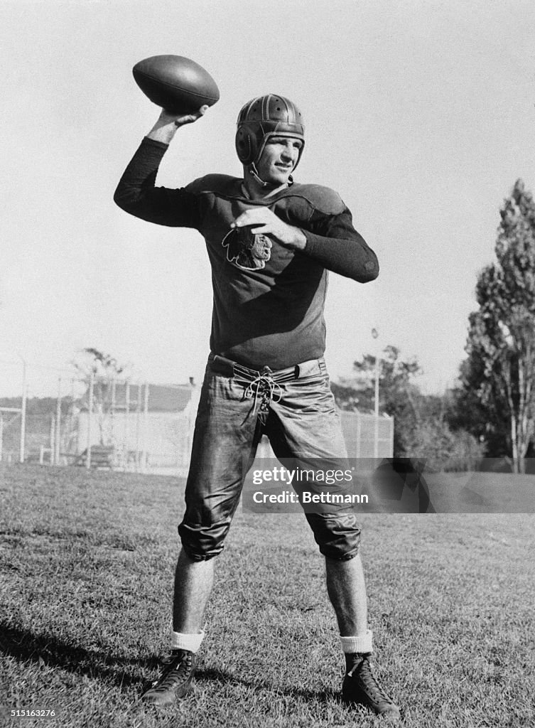 Sam Baugh Washington Redskins' quarterback, Sammy Baugh, poses in his practice ...
