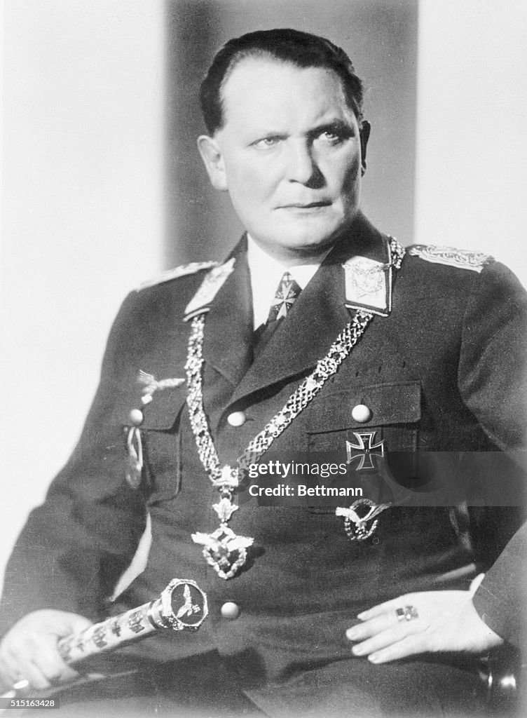 Nazi Field Marshal Herman Goering in Full Military Regalia