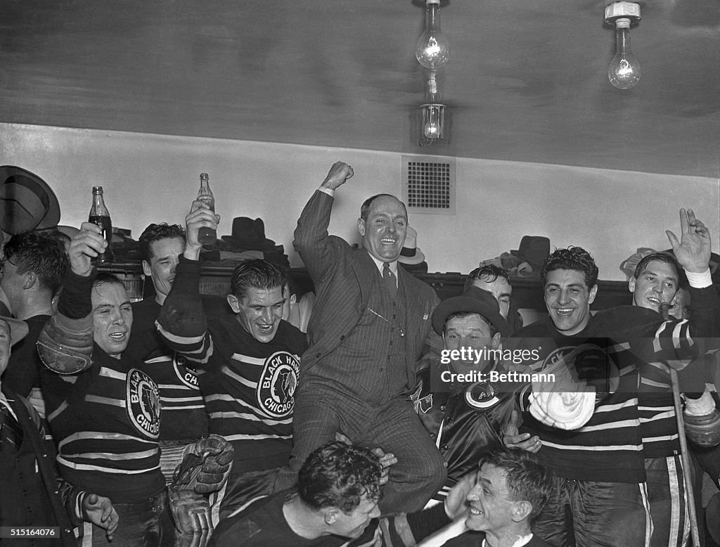 Black Hawks Celebrate Stanley Cup Victory