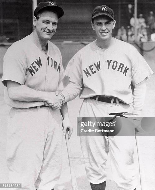 Lou Gehrig voluntarily laid down his bat today and ended his long continuous reign over the initial sack. Lou after playing 2,130 consecutive games,...