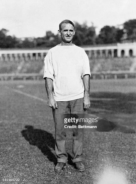 Archie Hahn, trainer and backfield coach of the University of Virginia football team. November 27, 1929.