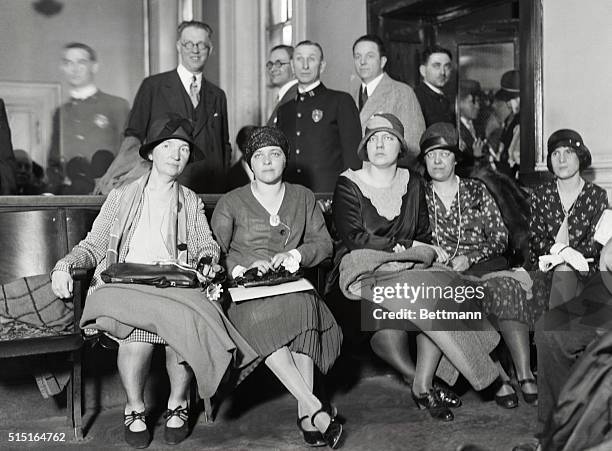 Court Cleared During Birth Control Hearing. New York: Margaret Sanger, Dr. Hanna M. Stone, Mrs. Sigrid Brestwell, Mrs. Antonette Field and Marcella...