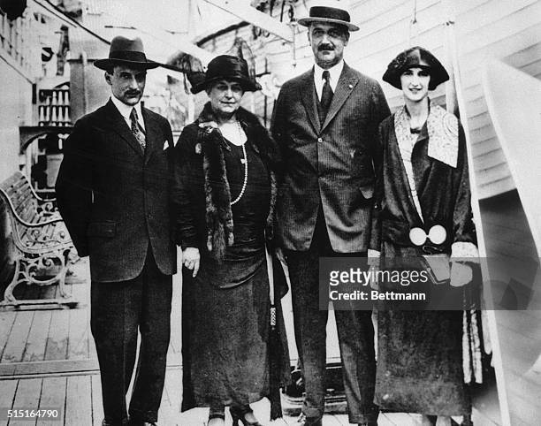 Family of Amadeo P. Giannini, whose gigantic Transamerica Corporation is under scrutiny of the Securities and Exchange Commission. Left to right:...