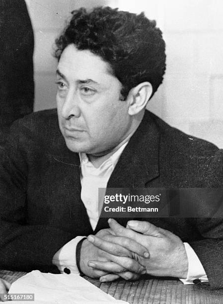 David Alfaro Siqueiros, famous Communist painter, who was one of the men arrested in connection with the then recent attempted assassination of Leon...