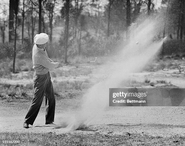 Ben Hogan, young pro from White Plains, New York, who set a new tournament record of 277 to take the title in the 38th annual North and South Open...