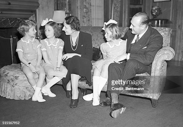 Washington: Crown Prince Reunited With His Family. Crown Prince Olav of Norway, a refugee from his German conquered country, is shown with his family...