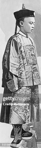 Semi profile of Henry Puyi, , the last Emperor of China.
