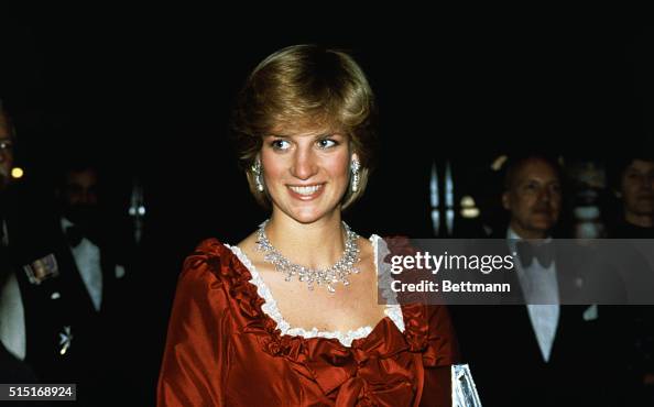 Princess Diana Smiling While Arriving at Center Princess Diana Smiling While Arriving at Center
