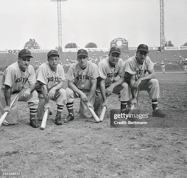 The power behind the Boston Red Sox drive for the American League pennant and a crack at the World Series came from these Big Sticks; Bobby Doerr,...