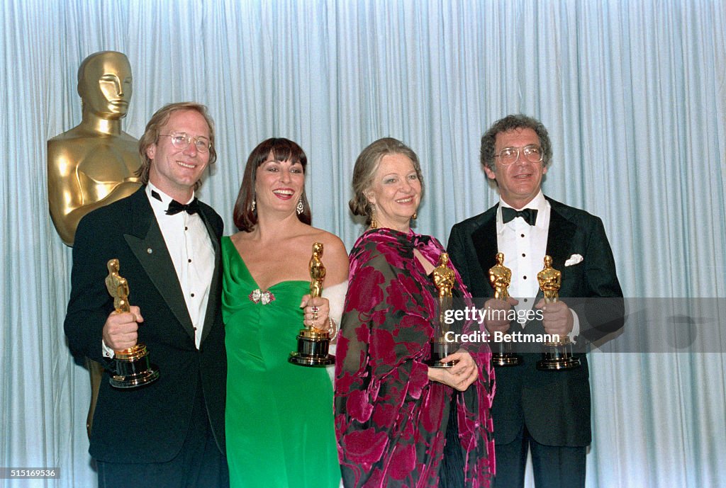 Actors Posing with Oscar Awards