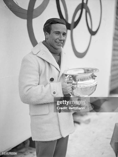 St. Moritz, Switzerland: William L. Fiske, Pilot of the Four man Bobsled Team which won the Olympic championship for the United States.