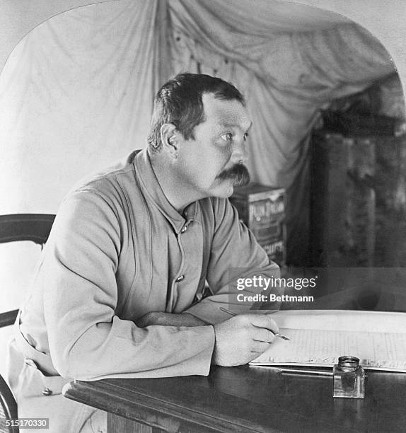 Blomfontein, South Africa- Arthur Conan Doyle in his tent.