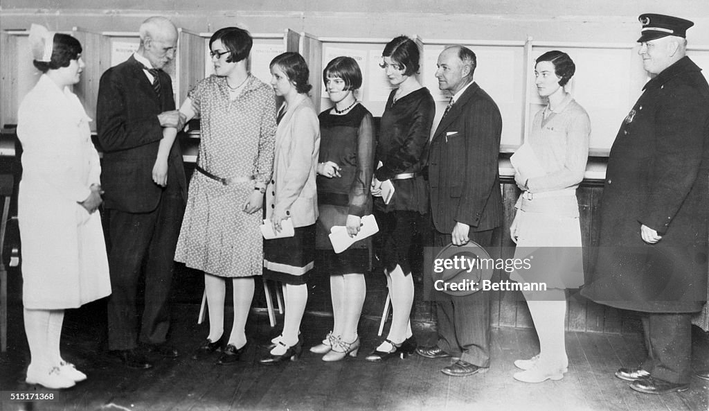 Physician Inoculating People for Smallpox