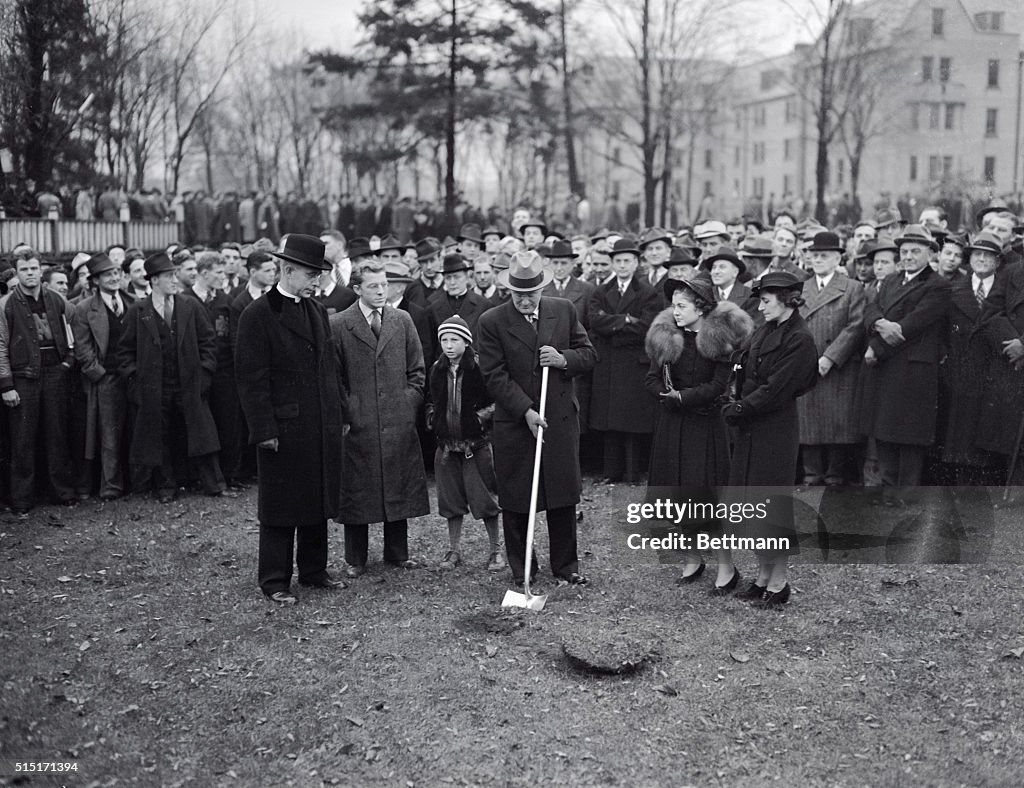 Knute Rockne Family and Friends at Ground Breaking Ceremony