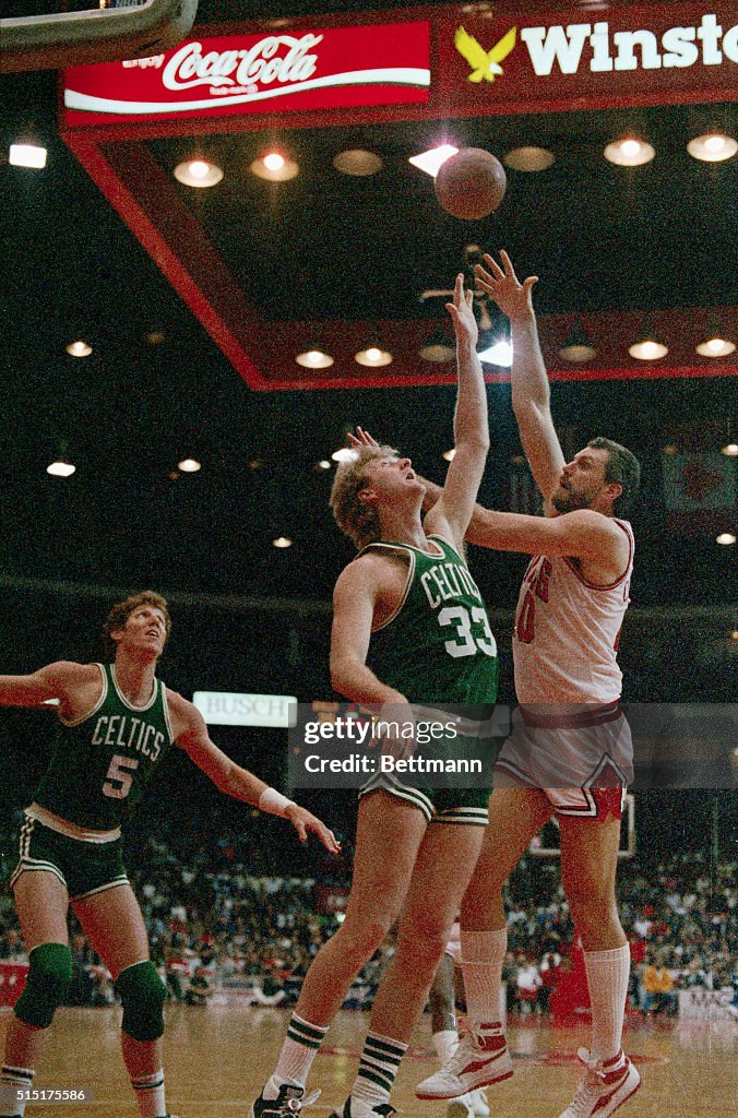 Larry Bird Blocking Shot