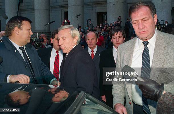 New York: Ivan Boesky arrives at Federal Court, December 28th, to be sentenced for his part in the Wall Street scandal.