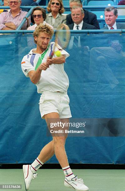 New York: Miloslav Mecir advances to the U. S. Open semifinals 9/4 with win over Joakim Nystrom.