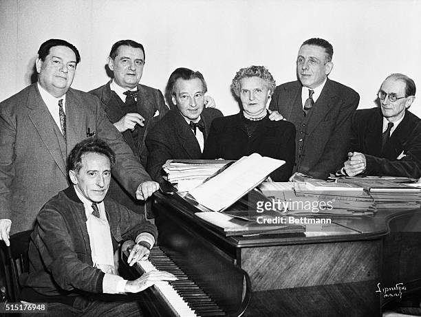The group of French composers who banded together in 1916 to form Les Six. With Jean Cocteau as their spokesman, they were ; Darius Milhaud, Georges...