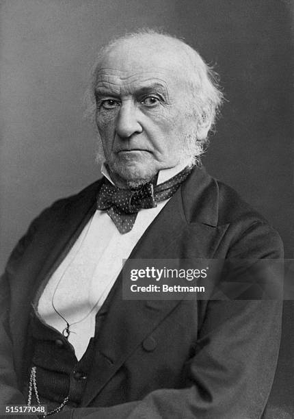 William Ewart Gladstone , British statesman and Prime Minister. Undated photograph.