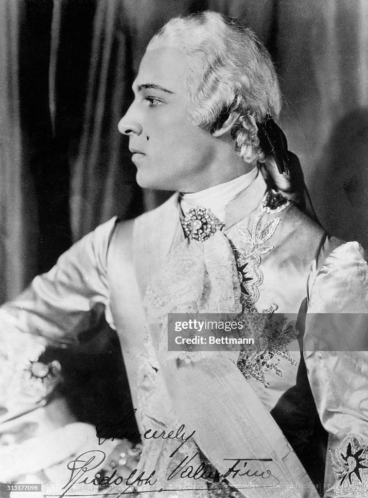 Rudolph Valentino Portrait W/Signature