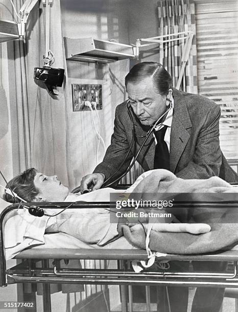 Pamelyn Ferdin and Robert Young in an episode of "Marcus Wellby, M.D." Undated photograph. BPA2# 3037