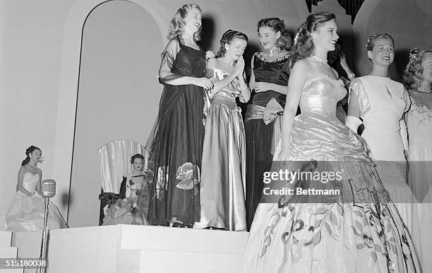 So near and yet so far - Elaine Campbell, Miss Minnesota cries after judges award the 1947 Miss America title to Mary Jo Walker. Last Miss America to...