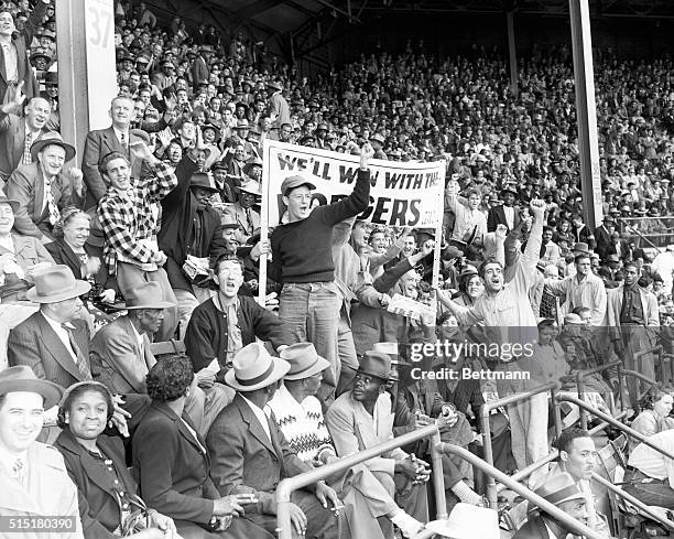 Loyal fans of the Brooklyn Dodgers lost no opportunity to prove to "them bums" that they were back on friendly soil, i.e. Ebbets Field for the third...