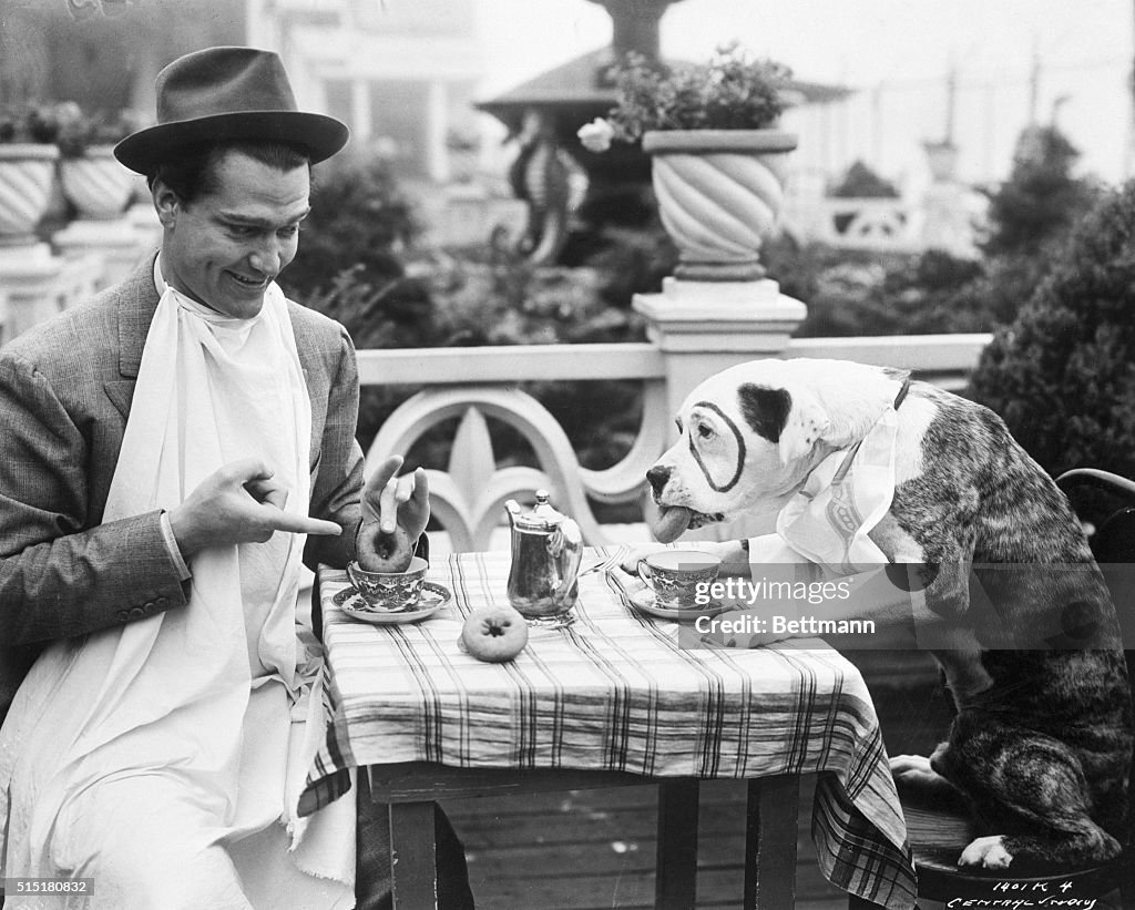 Red Skelton Dining with a Dog