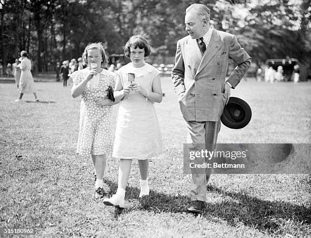 Manhasset, L.I., NY - It was Fair Day at Greentree, the estate of Mrs. Payne Whitney here today and little Miss Gloria Vanderbilt , "Gold Child" of...