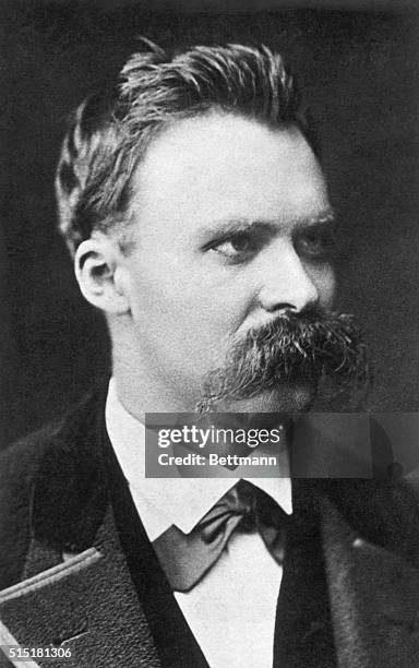 Portrait of Friedrich Wilhelm Nietzsche , German philosopher and poet. After a photograph.