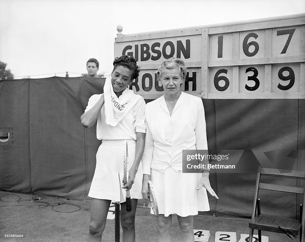 Althea Gibson Posing with Louise Brough