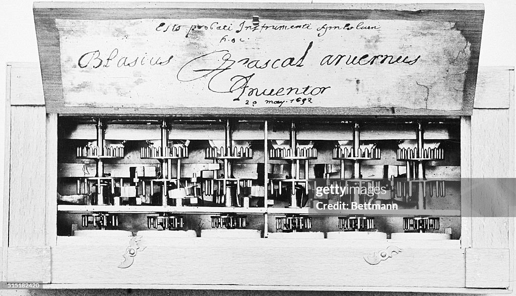 Pascal Adding Machine Reproduction Replica of French mathematician Blaise Pascal's 17th century... News ...