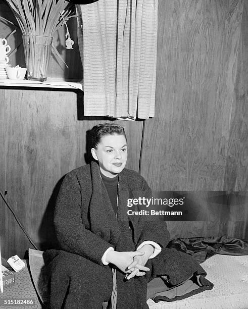New York, NY- Singer Judy Garland walked out on a full house at the Town and Country Club 3/30 in a dispute that apparently involved money, her...