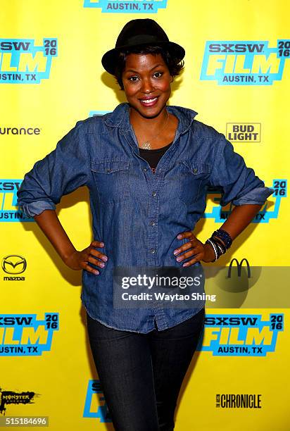 Actress Cassandra Freeman attends the premiere of "Long Nights Short Mornings" during the 2016 SXSW Music, Film + Interactive Festival at Alamo Lamar...