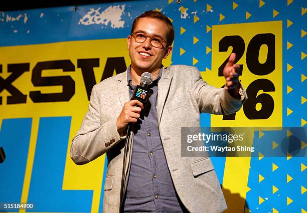 Writer/director Chadd Harbold speaks onstage during the premiere of "Long Nights Short Mornings" during the 2016 SXSW Music, Film + Interactive...