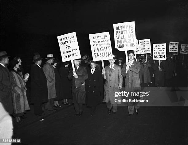 The anti-Nazi feelings of 15,000 New Yorkers were vented in a torchlight parade down 8th Avenue, topped off by several hours of oratory at Madison...