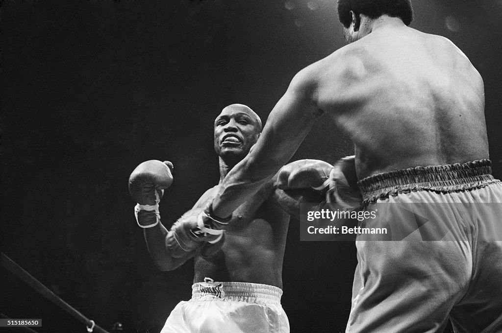 Boxers Joe Frazier and George Foreman Fighting