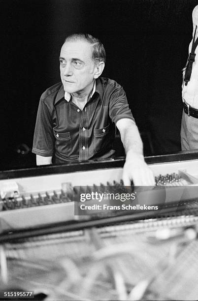 Jazz pianist Sal Mosca performs during the NOS jazzfestival at de Meervaart, Amsterdam, Netherlands, 12th August 1982.