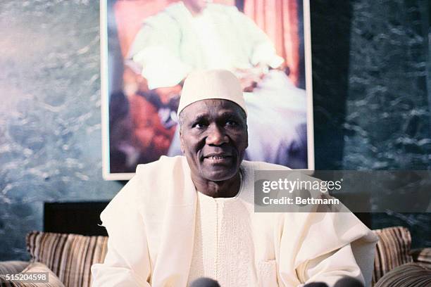 Ahmed Sekou Toure, President of the Republic of Guines, in the Guinea Embassy in Washington.