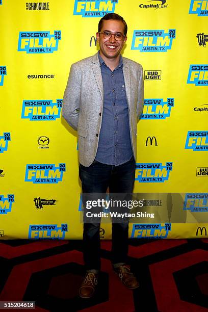 Writer/director Chadd Harbold attends the premiere of "Long Nights Short Mornings" during the 2016 SXSW Music, Film + Interactive Festival at Alamo...