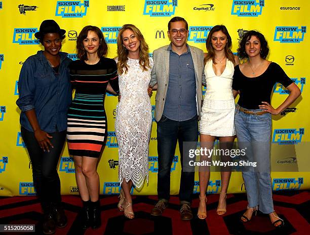 Actresses Cassandra Freeman, Helen Rogers, Paten Hughes, writer/director Chadd Harbold and actresses Christine Evangelista and Layla Khoshnoudi...