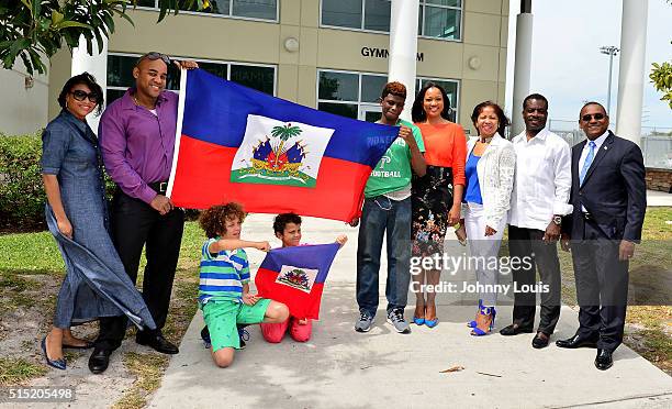 Babara Seraphin, Michael Coles, Jax Joseph Nilon, Jaid Thomas Nilon, Isaiah JeanPierre, Garcelle Beauvais, Particia SaintVil-Joseph, Mayor of North...